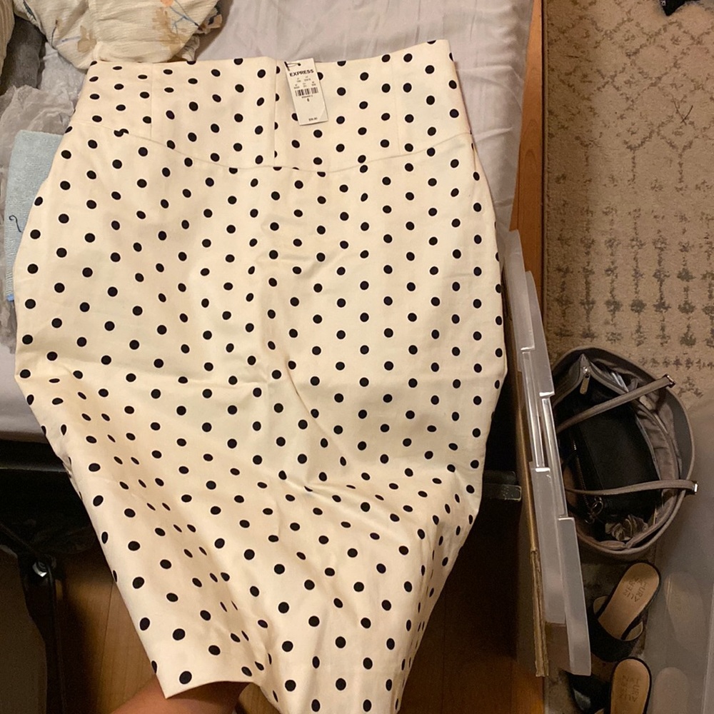Polka Dot Pencil Skirt